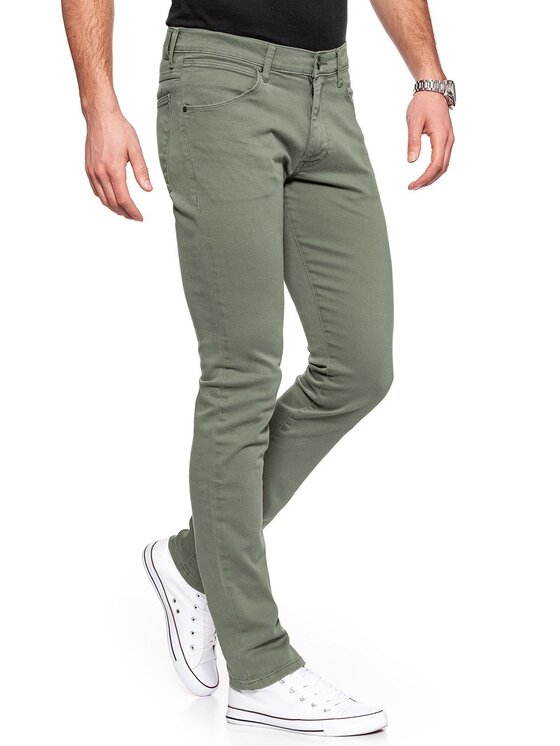 Wrangler Wrangler Spodnie materiałowe LARSTON Zielony Slim Fit