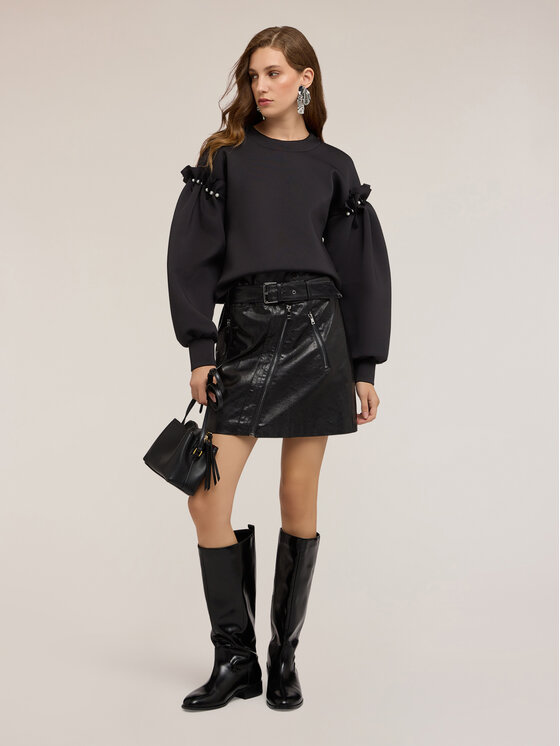 Motivi Motivi Felpa G856W003477N033 Nero Regular Fit