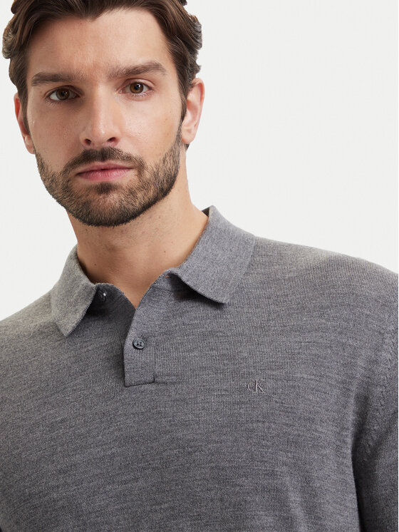 Calvin Klein Calvin Klein Polo majica LV04LD319G Siva Regular Fit