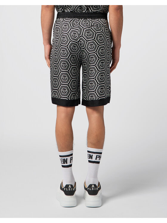 PHILIPP PLEIN PHILIPP PLEIN Szorty materiałowe 30486 Czarny Regular Fit