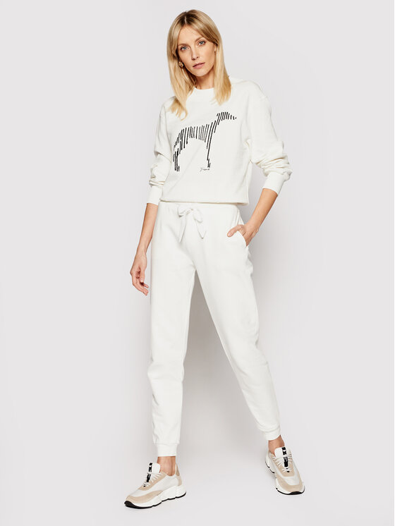 Trussardi Pantaloni da tuta 56P00291 Bianco Regular Fit • Modivo.it