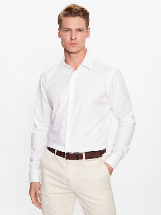BOSS Boss Marškiniai 50490021 Balta Regular Fit