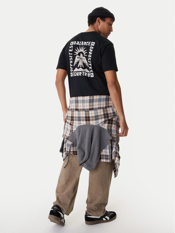 RVCA RVCA Tricou Las Cruces EVYZT00279 Negru Regular Fit