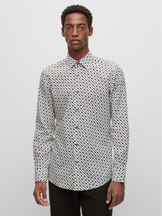 Camicia 50484500 Bianco Slim Fit