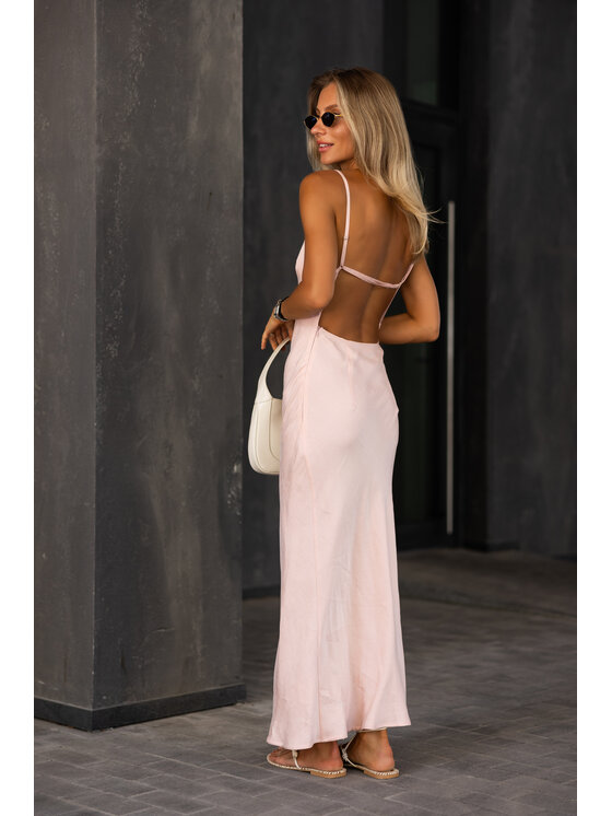 Hottie Hot Hottie Hot Φόρεμα καλοκαιρινό MARGARET cupro Ροζ Slim Fit