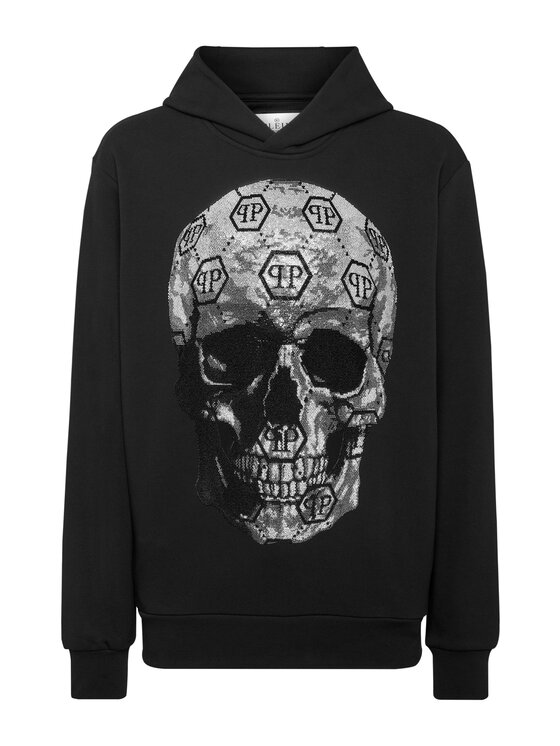 PHILIPP PLEIN PHILIPP PLEIN Bluza 20429 Czarny Regular Fit