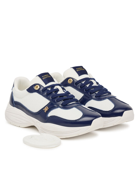 Tommy Hilfiger Tommy Hilfiger Sneakersy Modern Runner Shiny Leather FW0FW09413 Tmavomodrá