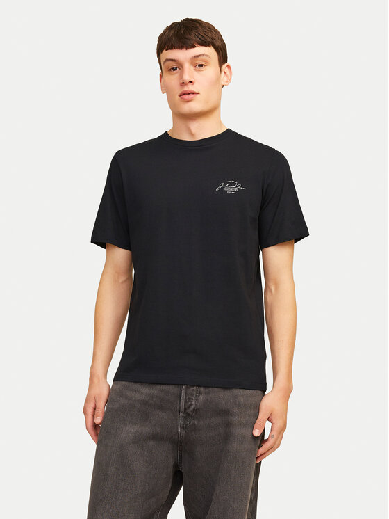 Jack&Jones Majica Erris 12256799 Črna Standard Fit