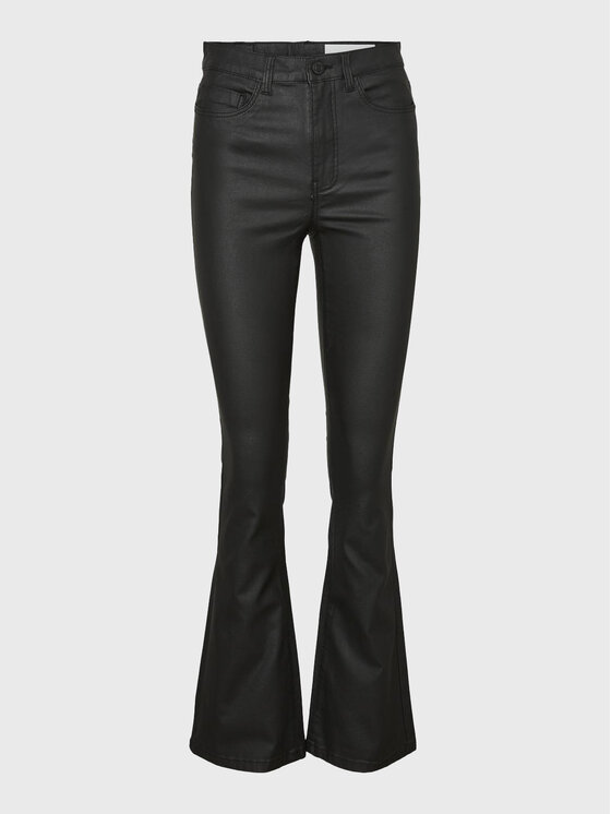 Noisy May Noisy May Hlače od imitacije kože Sallie 27018425 Crna Skinny Fit