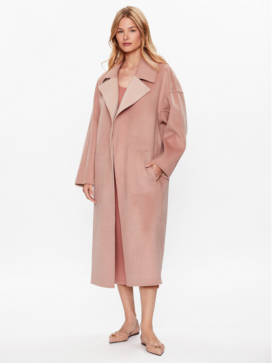 Calvin Klein Calvin Klein Palton de lână K20K205855 Roz Regular Fit
