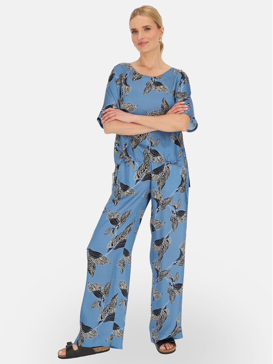 Potis & Verso Potis & Verso Bluzka Adel Niebieski Relaxed Fit