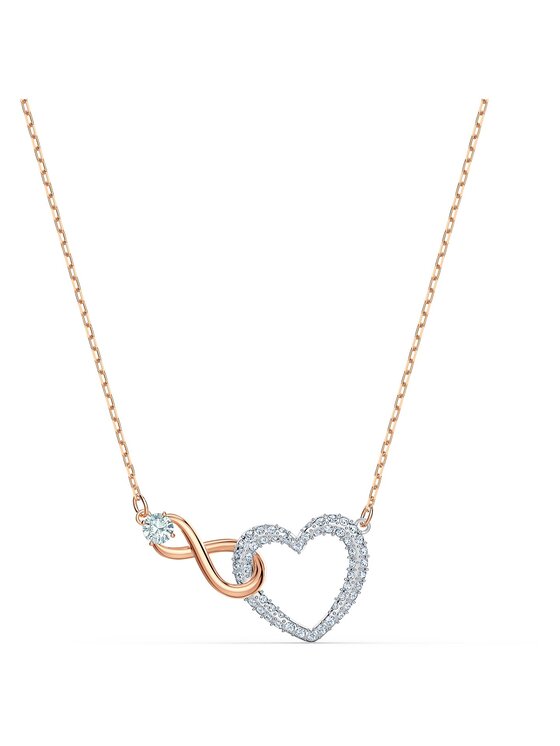 Swarovski Swarovski Naszyjnik Infinity Heart 5518865 Różowe złoto