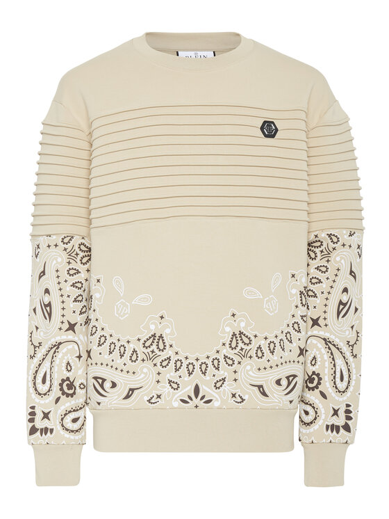 PHILIPP PLEIN PHILIPP PLEIN Bluza 2573 Beżowy Regular Fit