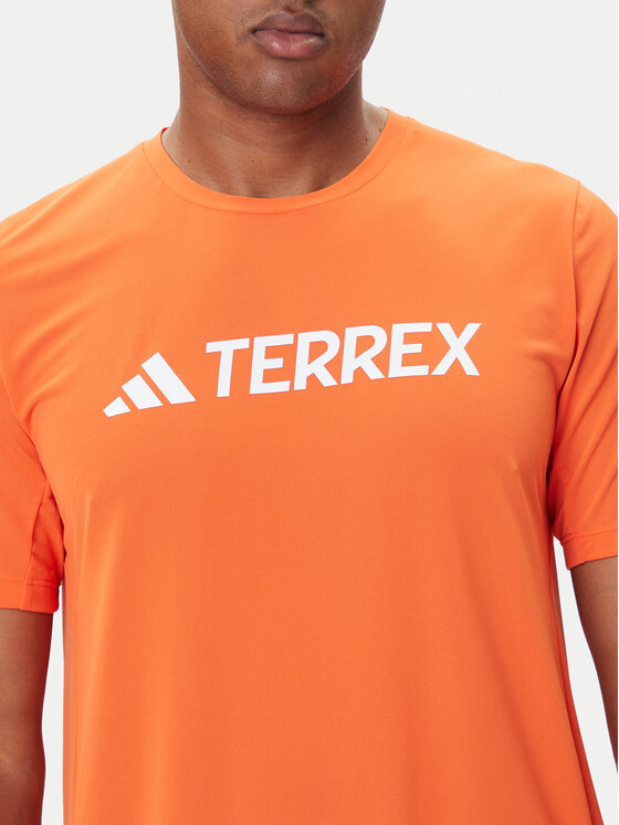 adidas adidas Marškinėliai Terrex Multi Climacool Logo Tech JI9236 Oranžinė Regular Fit