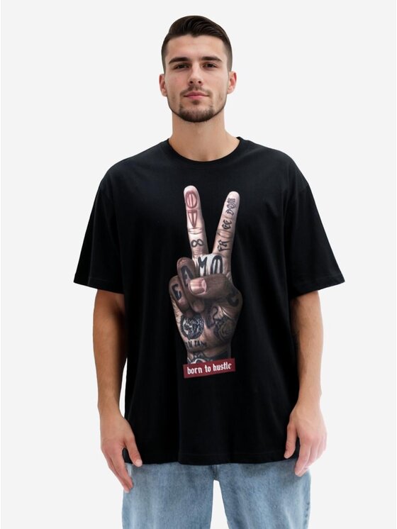 MyStars MyStars T-Shirt 115565 Czarny Oversize