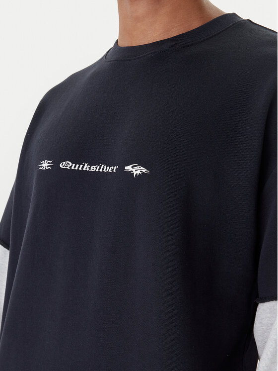 Quiksilver Quiksilver Majica dugih rukava Openbar Crew EQYFT05154 Crna Oversize
