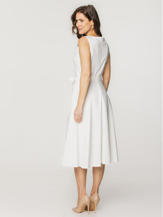 Willsoor Willsoor Sukienka koktajlowa 67610 Biały A-Line Fit