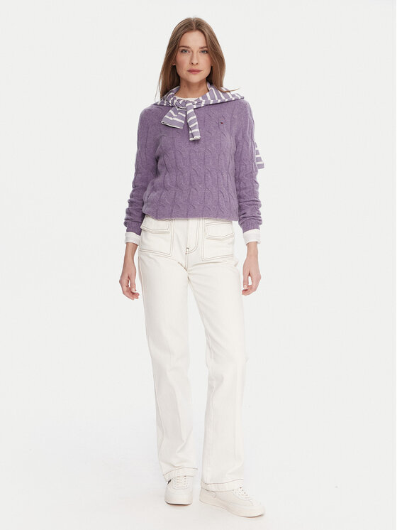 Tommy Hilfiger Tommy Hilfiger Pullover WW0WW43586 Violett Regular Fit