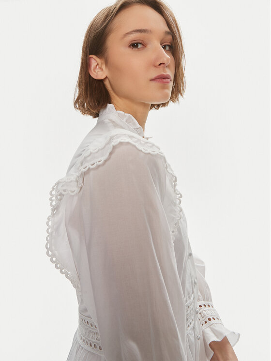 IVY OAK IVY OAK Košilové šaty Denisa IO117619 Bílá Regular Fit