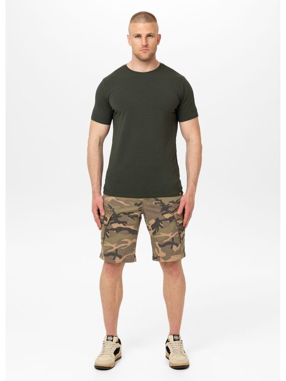 PITBULL PITBULL T-Shirt MINIMAL Zielony Regular Fit