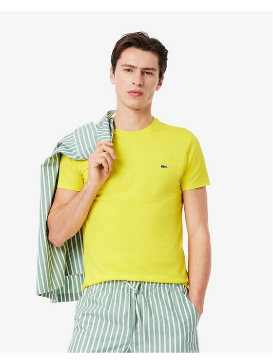 Lacoste Lacoste T-shirt 3617073925764 Giallo Regular Fit