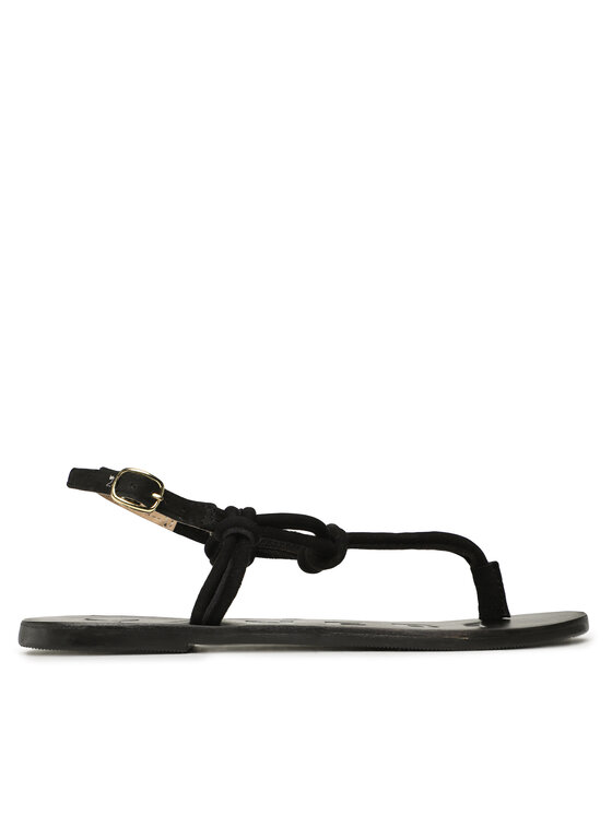 Manebi Manebi Sandali Suede Leather Sandals V 2.2 Y0 Črna