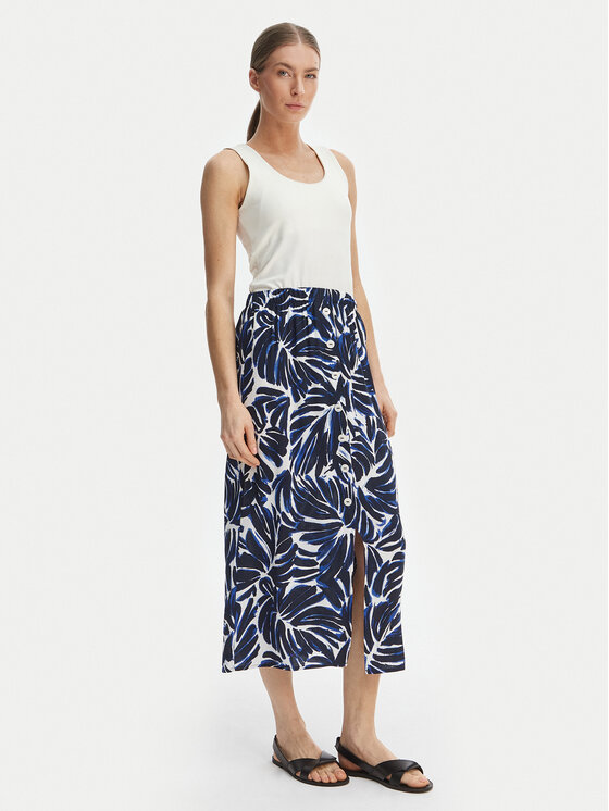 ONLY ONLY Midi sukně Nova 15222223 Tmavomodrá Regular Fit