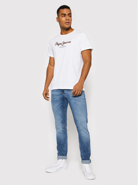 Pepe Jeans Pepe Jeans T-shirt Eggo PM508208 Bijela Regular Fit