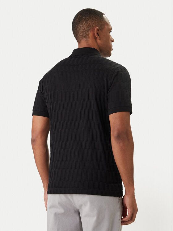 KARL LAGERFELD KARL LAGERFELD Тениска с яка и копчета 745008 562203 Черен Regular Fit