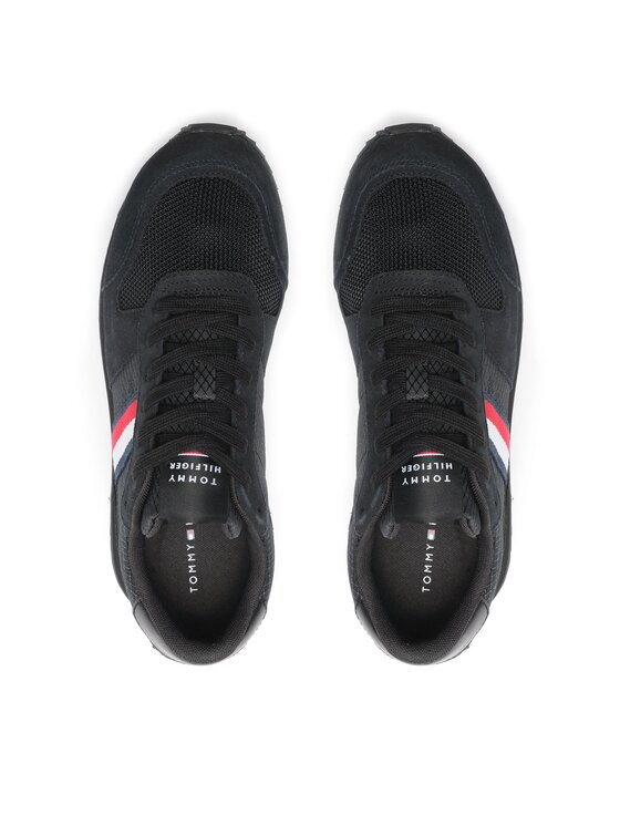 Tommy Hilfiger Tommy Hilfiger Laisvalaikio batai Runner Evo Mix FM0FM04699 Juoda