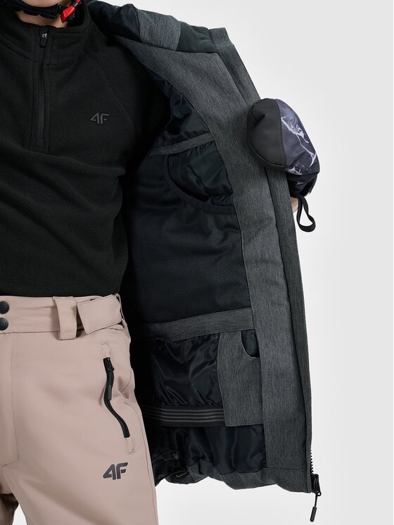 4F 4F Giacca da snowboard 4FJRAW25TTJAU1039-82S Marrone Oversize