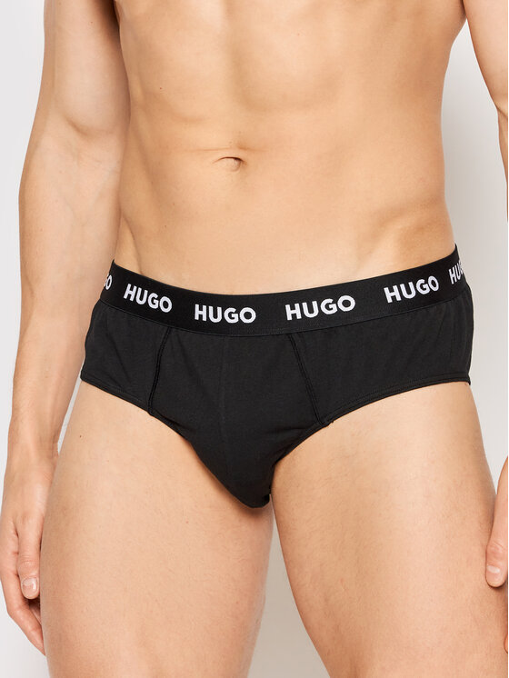 HUGO Hugo Set od 3 para muških slip gaća 50469763 Crna