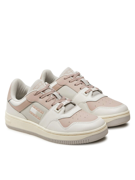 Tommy Jeans Tommy Jeans Снікерcи Tjw Retro Basket Total Logo EN0EN02606 Écru
