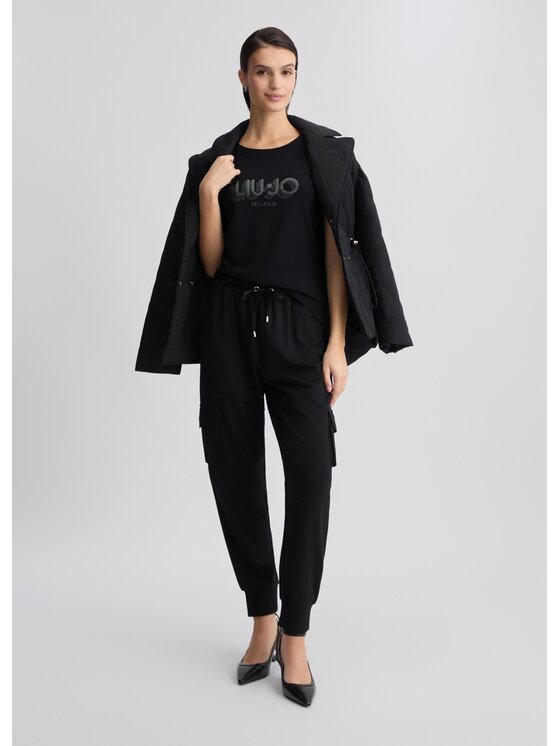 Liu Jo Liu Jo T-Shirt TA5214JS003W9415 Czarny Regular Fit
