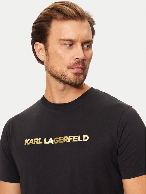 KARL LAGERFELD KARL LAGERFELD Tričko 755065 544242 Čierna Regular Fit