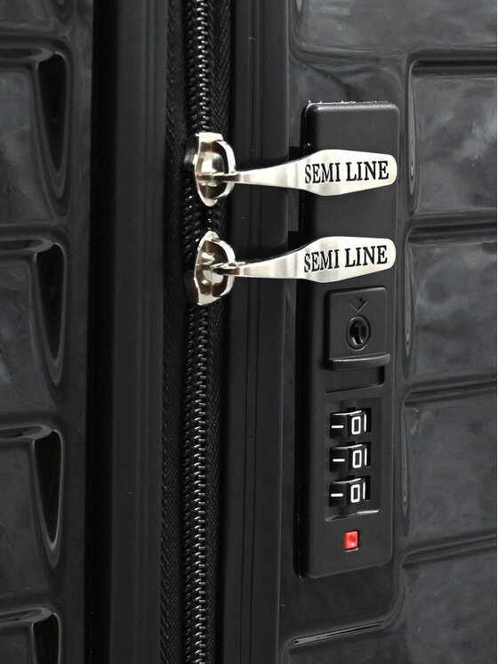 Semi Line Semi Line Μεγάλη Βαλίτσα T5765-3 Μαύρο