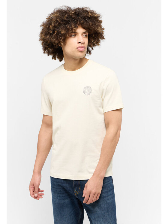 Mustang Mustang T-shirt AUSTIN Beige Straight Fit