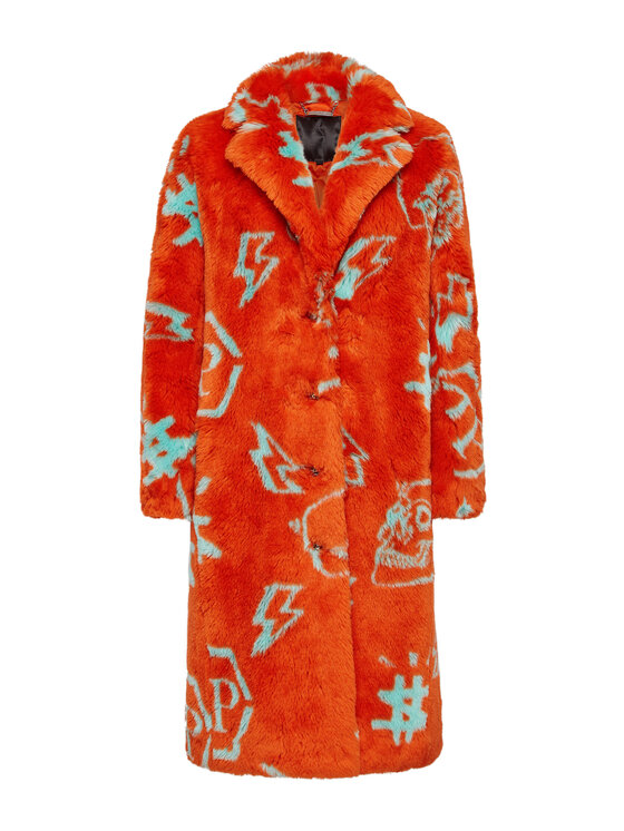 PHILIPP PLEIN PHILIPP PLEIN Kabát 1047 Oranžová Loose Fit