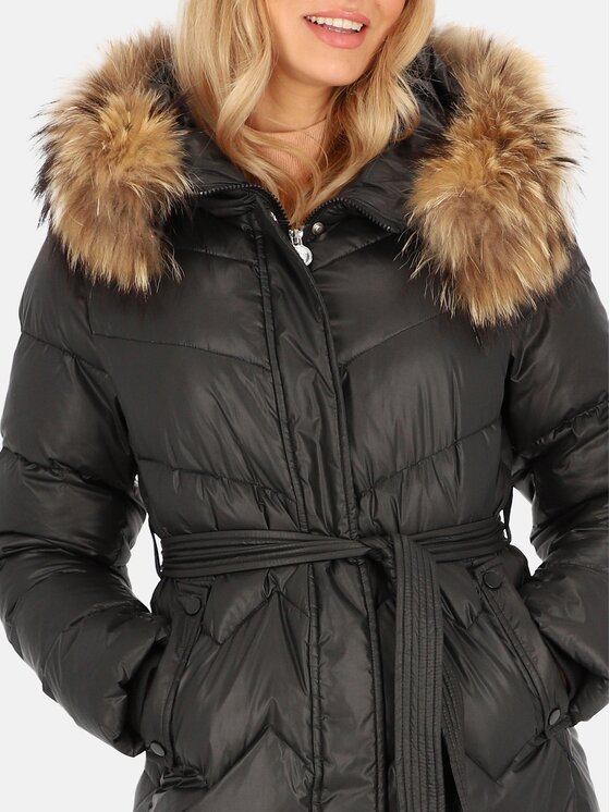 Perso Perso Dámská bunda BLH241011FXR Černá Regular Fit