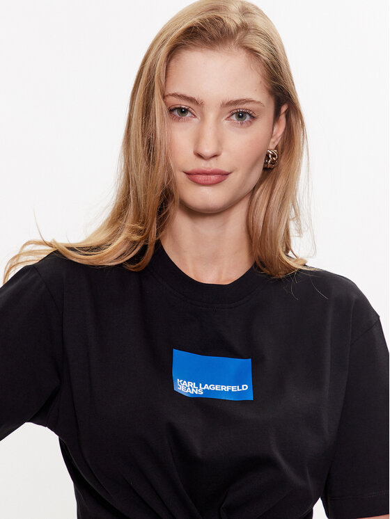 Karl Lagerfeld Jeans Karl Lagerfeld Jeans T-shirt 231J1706 Crna Regular Fit