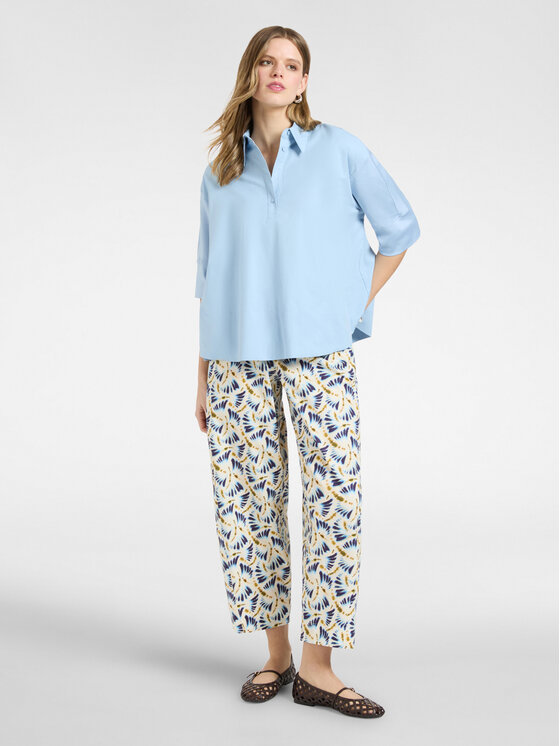 Elena Mirò Elena Mirò Blusa 2009Z000058N004 Turchese Boxy Fit