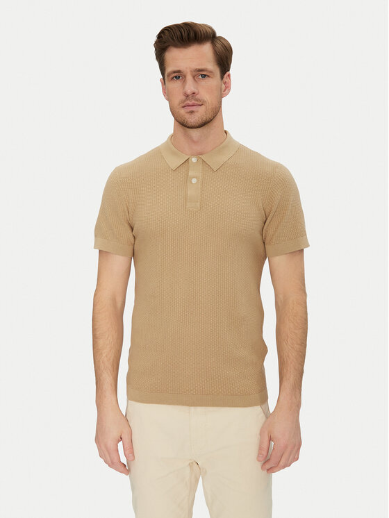 Blend Blend Polo 20718361 Beżowy Regular Fit
