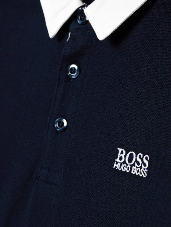 Polo J25G48 S Blu scuro Slim Fit