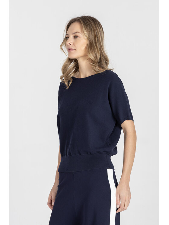 Deni Cler Milano Deni Cler Milano Sweter T-DC-S200-F2-10-58-1 Granatowy Regular Fit
