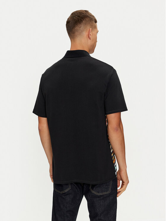 Just Cavalli Just Cavalli Тениска с яка и копчета 76OAG6R1 Черен Regular Fit