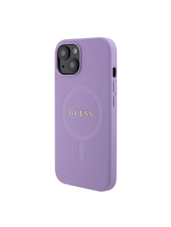 Guess Guess Etui na telefon iPhone 15 Fioletowy