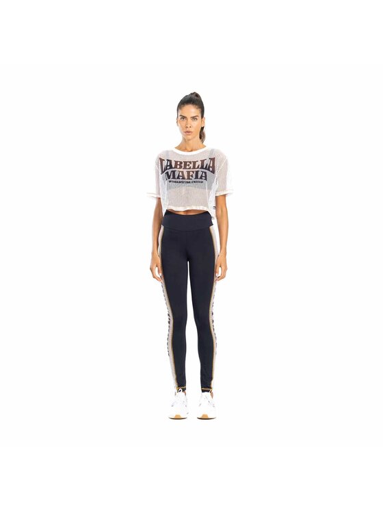LaBellaMafia LaBellaMafia Legginsy LABELLAMAFIA LEGGING BOXER BLACK Czarny Regular Fit