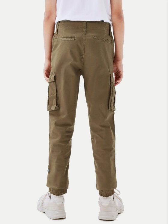 NAME IT NAME IT Hlače iz tkanine Ryan 13151735 Rjava Regular Fit