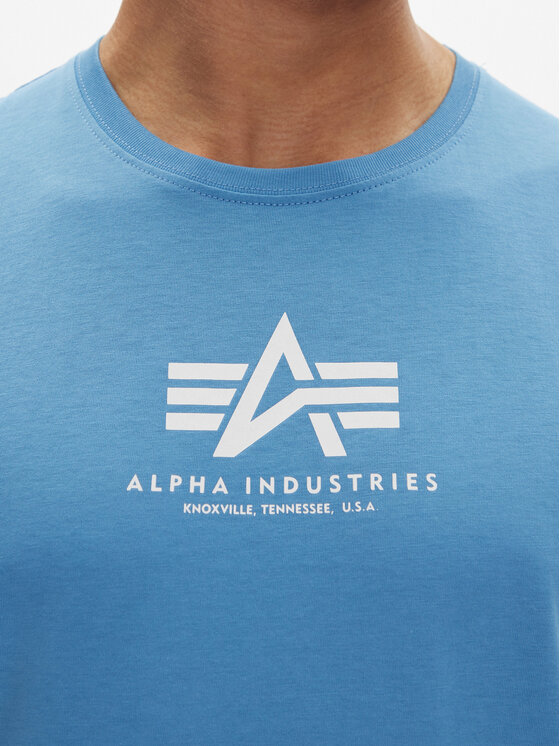 Alpha Industries Alpha Industries T-Shirt Basic 118533 Niebieski Regular Fit