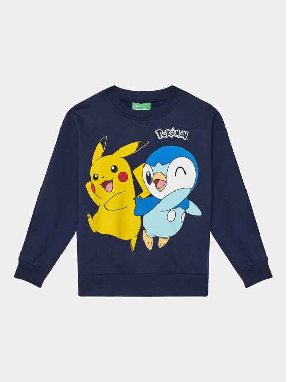 United Colors Of Benetton Felpa POKEMON 3J73G10CO Blu scuro Regular Fit Modivo